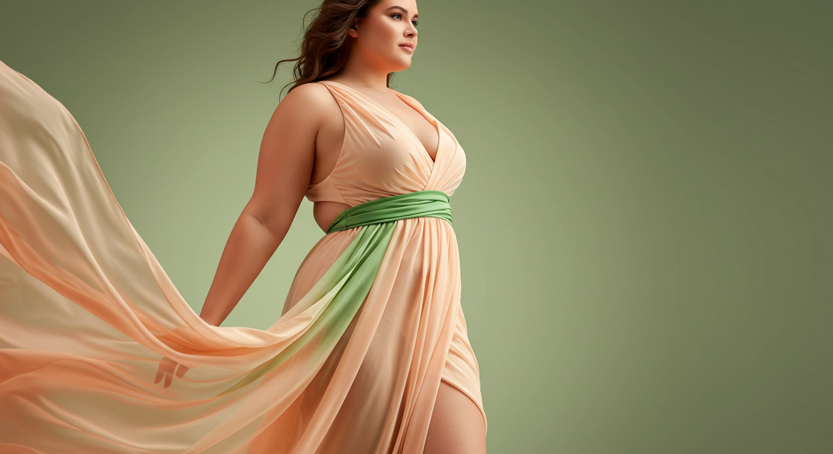 Confident woman in dress